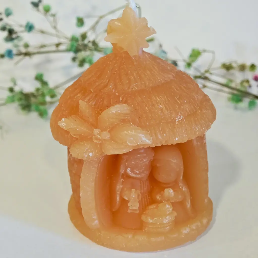Vela Navidad Nacimiento Pequeño (Crema)
